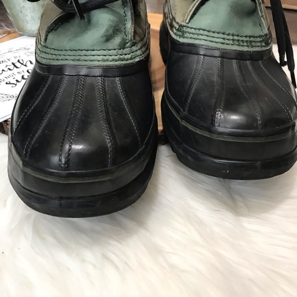 🚨SOLD🚨 Bighorn Green leather Duck Boots Sz 8 Men - Picture 3 of 8